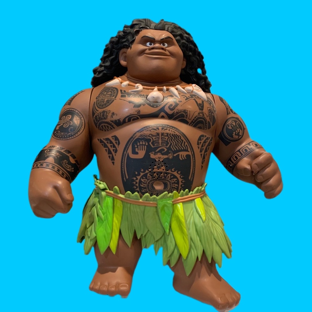 Disney Moana Mega Maui 16” Talking Doll Action Figure Toy Sings tested/works.